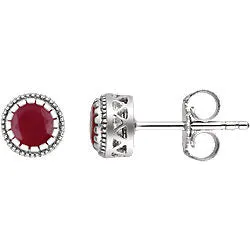 14K Gold Birthstone Earrings