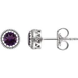 14K Gold Birthstone Earrings