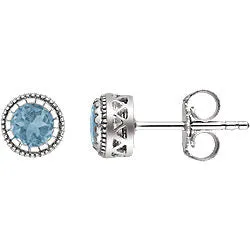 14K Gold Birthstone Earrings