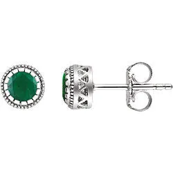 14K Gold Birthstone Earrings