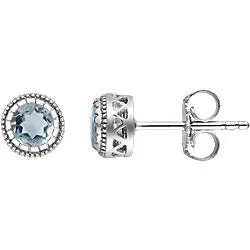 14K Gold Birthstone Earrings
