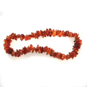 1AC925-B9: Amber Stretch Bracelet Chip Disc