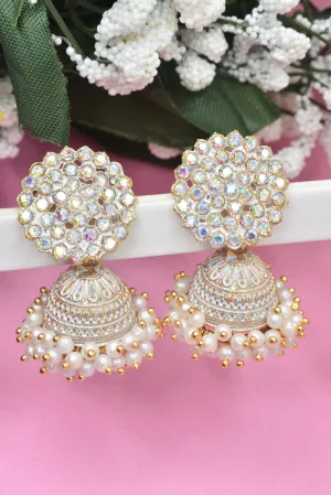 Big Multicolored Jhumki Zumkas: Women's Party Earrings
