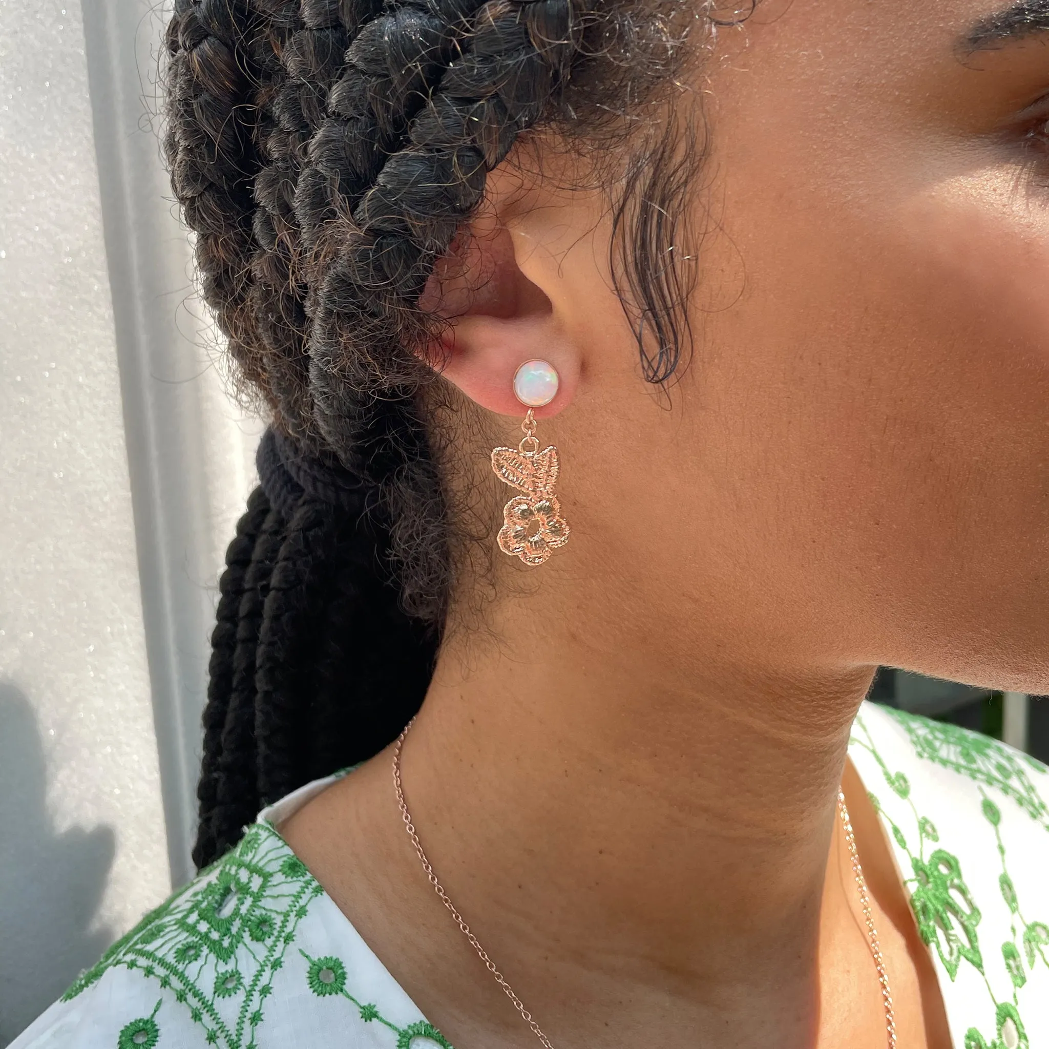 Elaine Opal Earrings