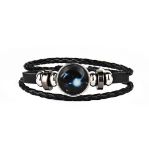 Faux Leather Braided Bangle  For Women