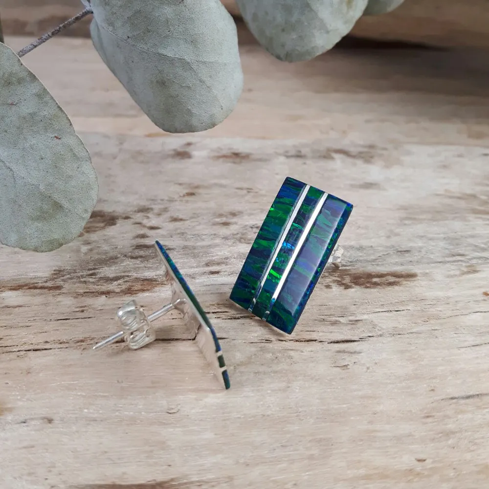 Flinder Nouveau Emerald Stud Earrings