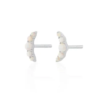 Hannah Martin Opal Stud Earrings - Silver - SPS-414