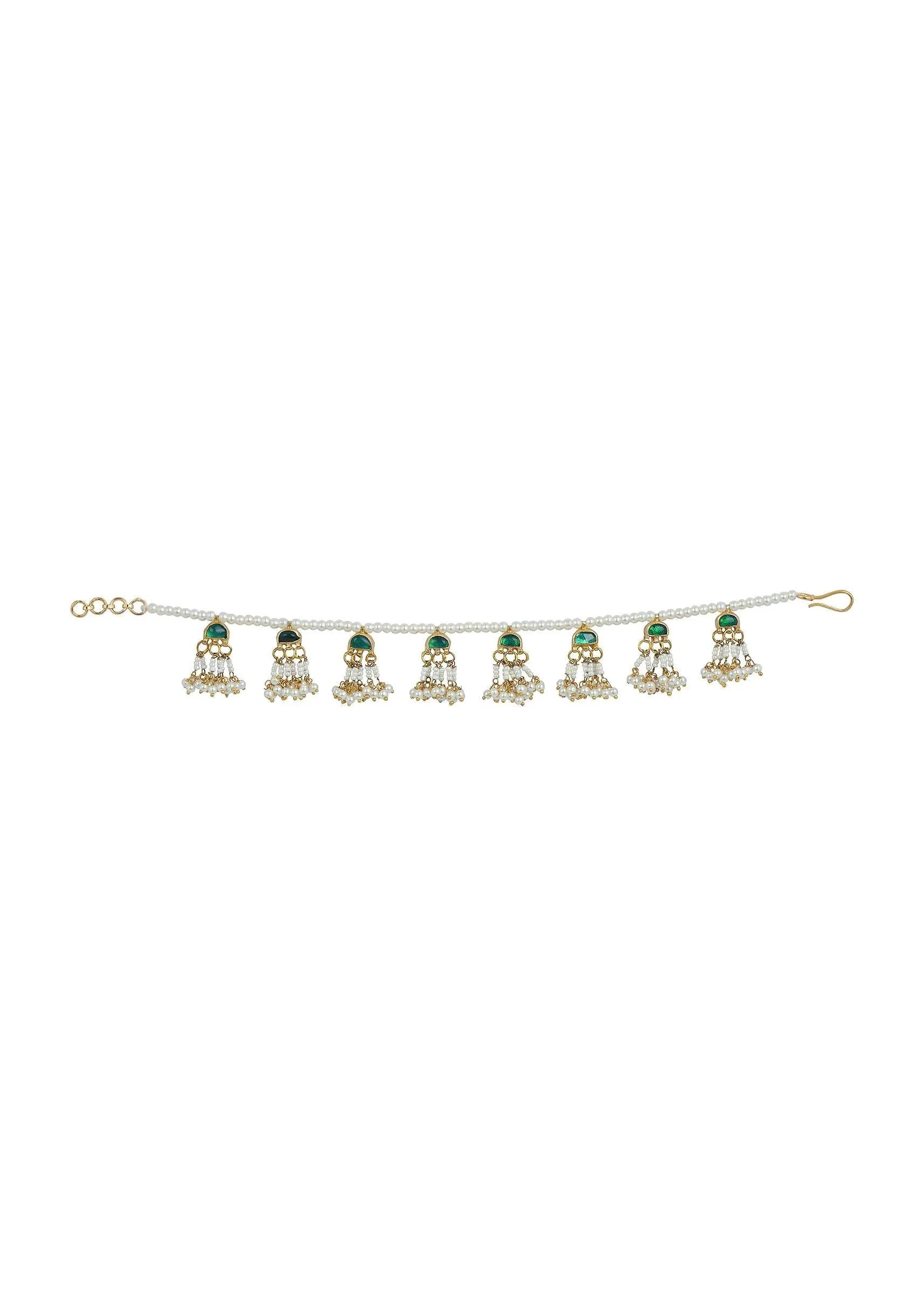 Multicolor Payal With Beads And Geometric Motifs - Set of 2