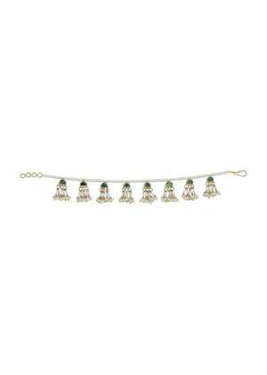 Multicolor Payal With Beads And Geometric Motifs - Set of 2