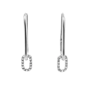 Paper Clip Removable Hoop Drop Earrings