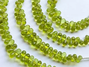Peridot Faceted Drops