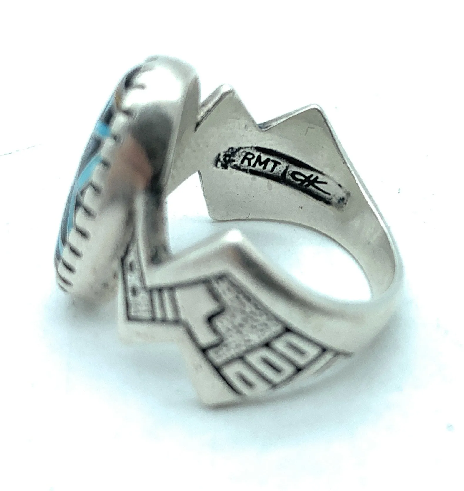 Roderick and Marilyn Tenorio Inlay Sterling Silver Cuff Bracelet & Matching Ring